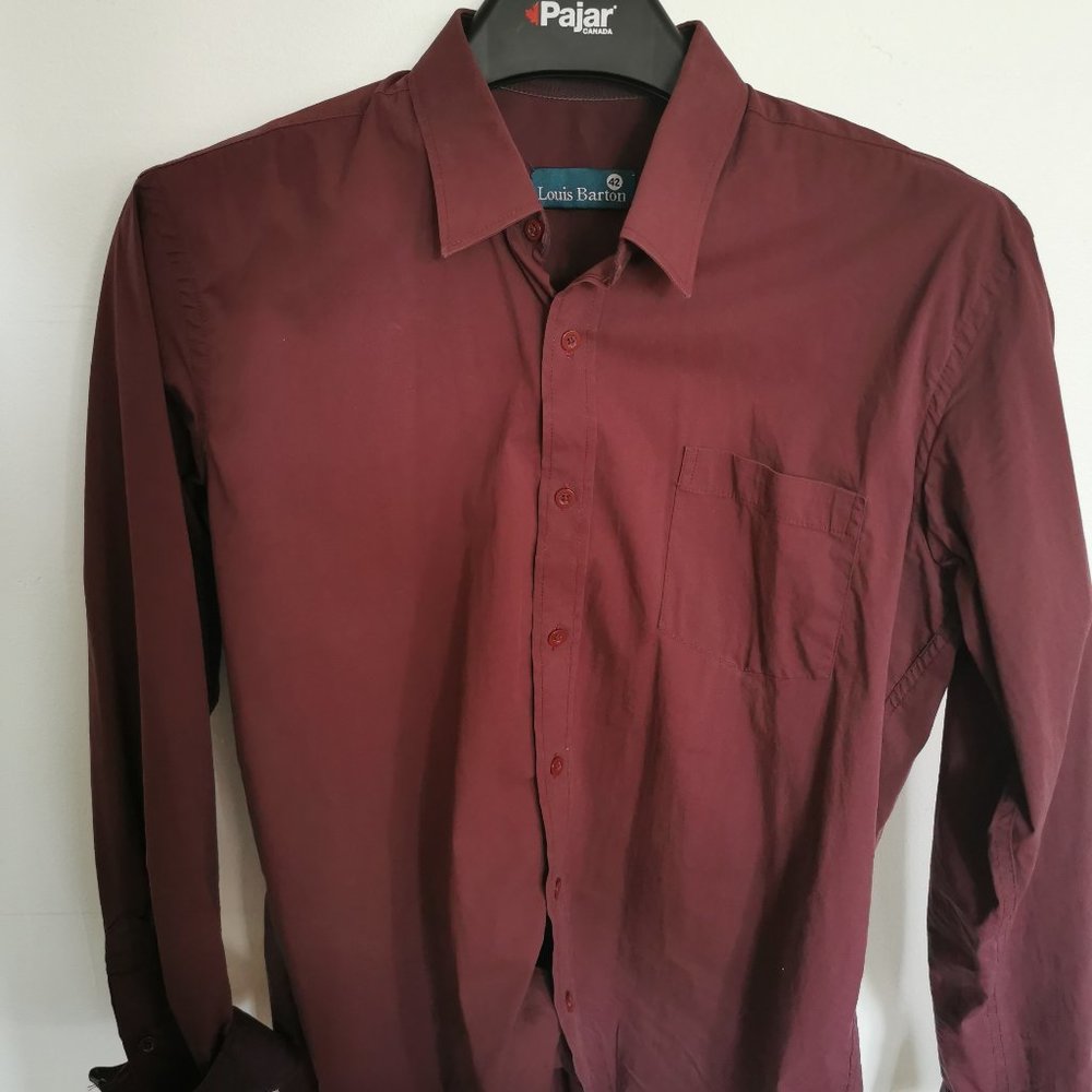 Burgundy Dress shirt from Louis Barton (Bundle add-on)
